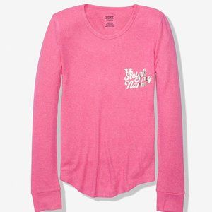 VS PINK Cozy Long Sleeve Sleep Tee